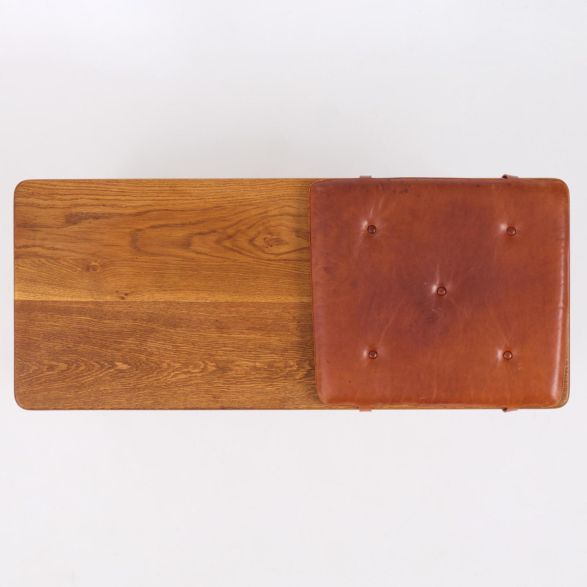 Børge Mogensen, a rare oak bench, cabinetmaker Erhard Rasmussen, Denmark, 1950s.