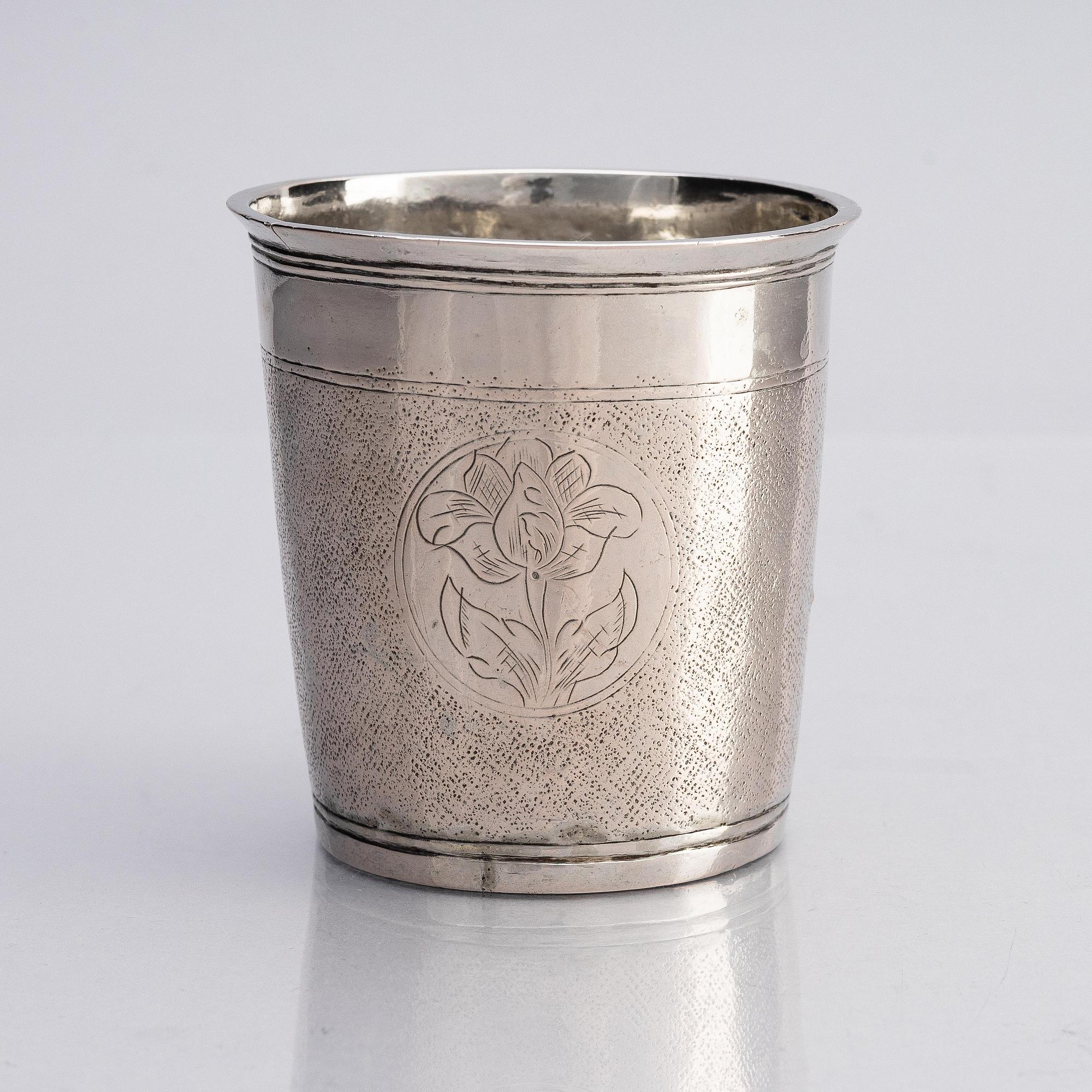 A Danish silver beaker, probably Joen Joensen, Denmark 1725-1730.