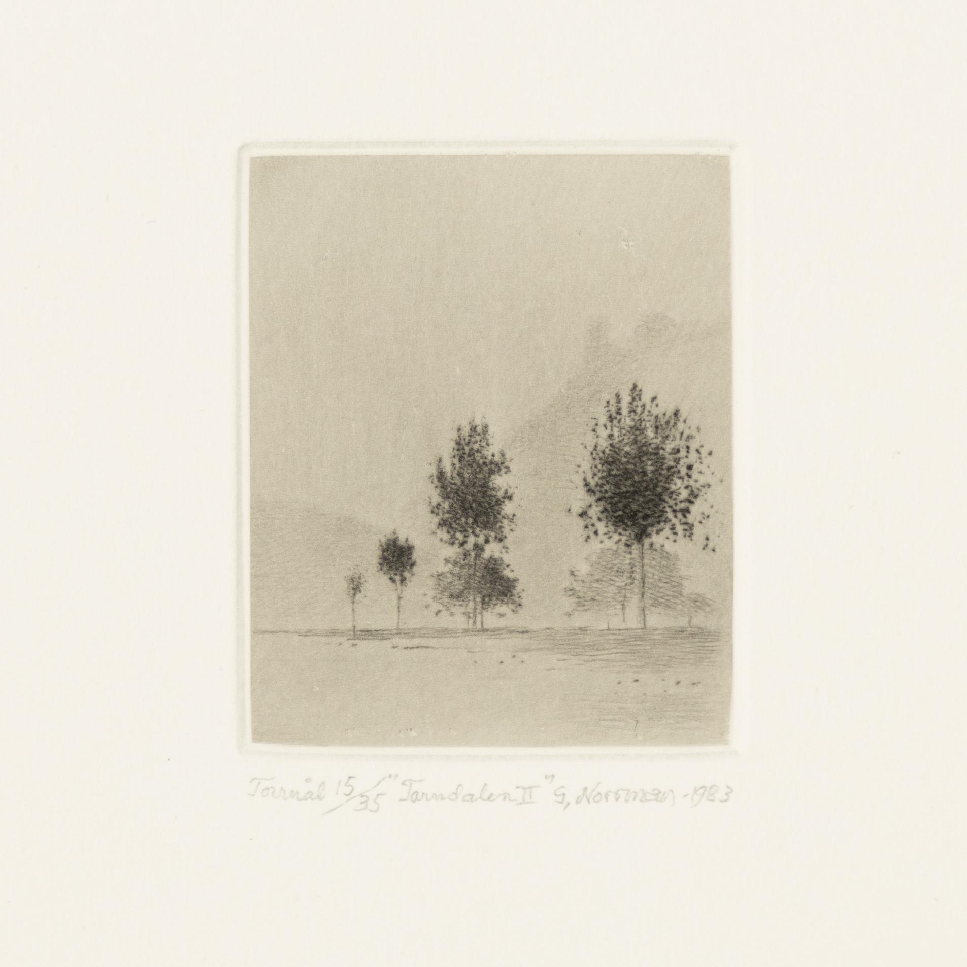 Gunnar Norrman, Drypoint engravings, 9, signed and numbered.