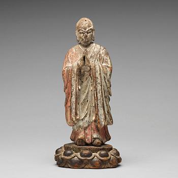 741. A Japanese sculpture of Luohan, 19th Century or older.