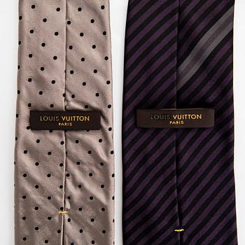 Louis Vuitton, four silk ties.