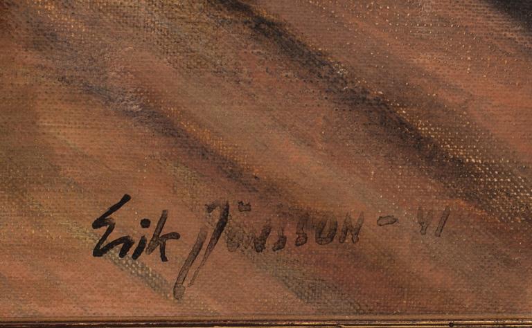 ERIK JÖNSSON, olja på duk, signerad 41.
