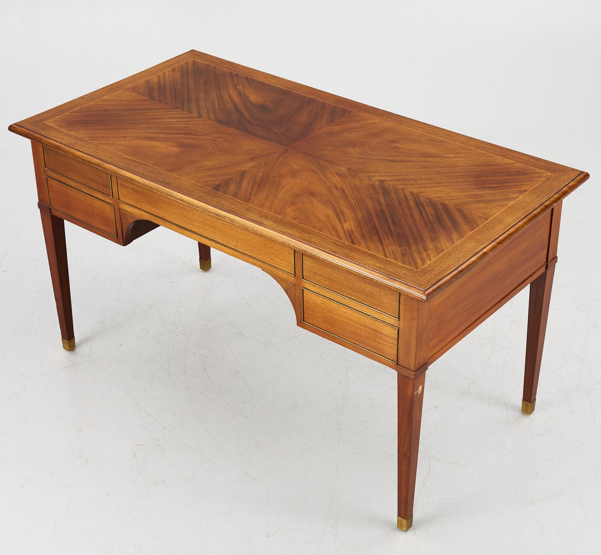 A Gustavian style desk, Lindells Möbelaktiebolag,  Sweden, mid20th century.