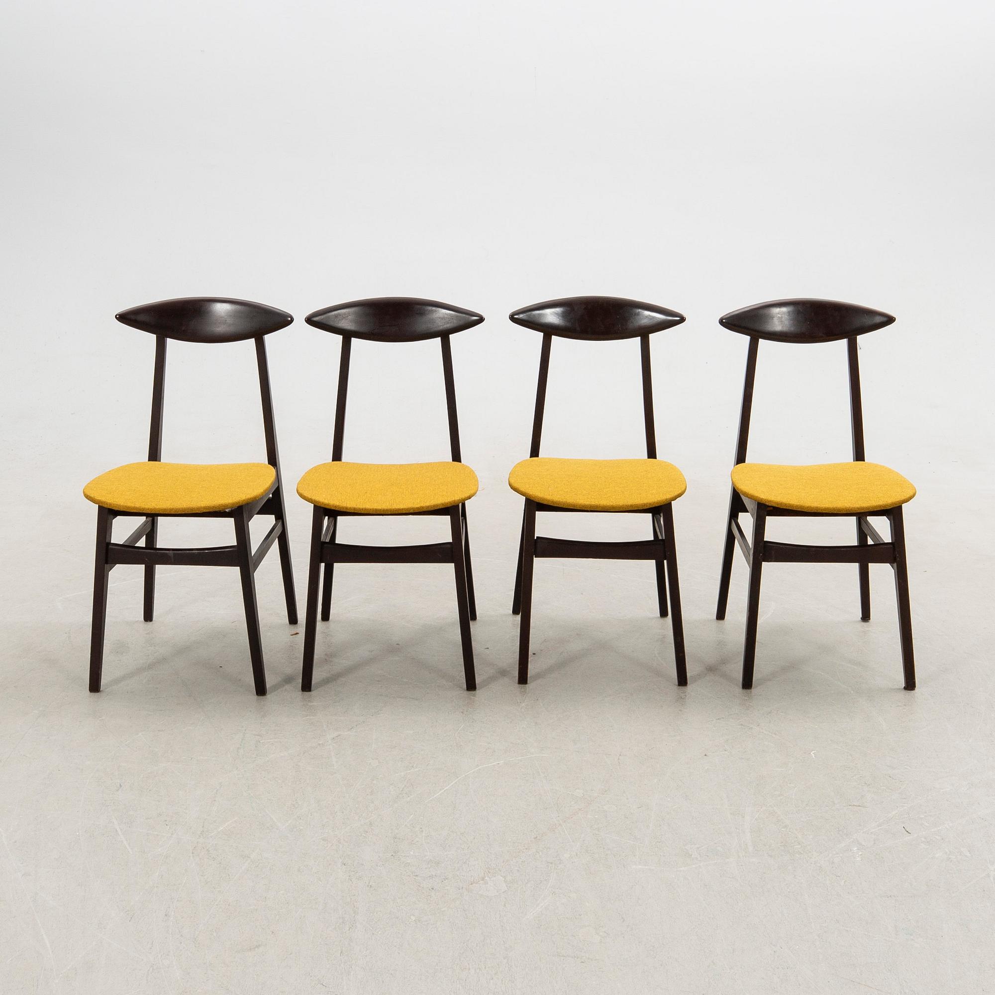 Chairs, 4 pcs, mid-20th century.