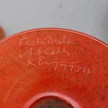 KJELL ENGMAN, vinglas 6 st samt 1 karaff, glas Kosta Boda.