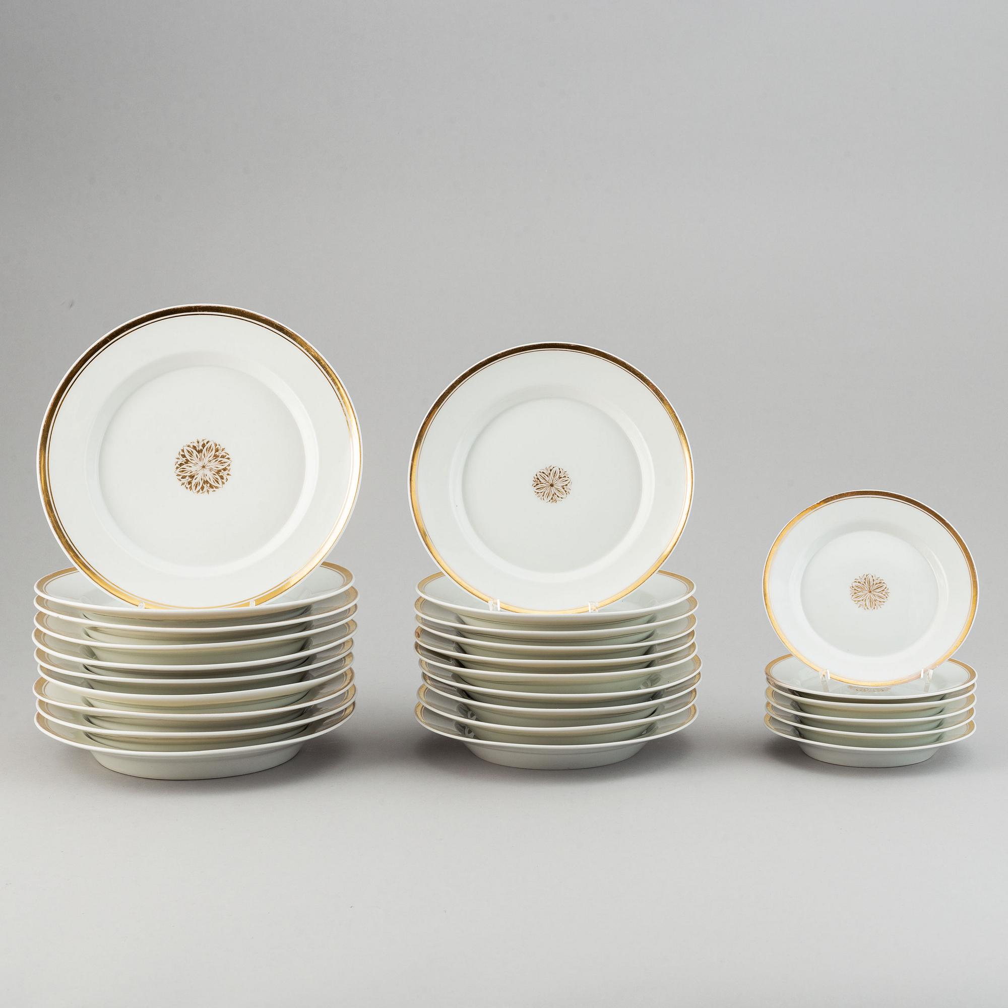 A Berlin part dinner service, KPM, 19th Century.