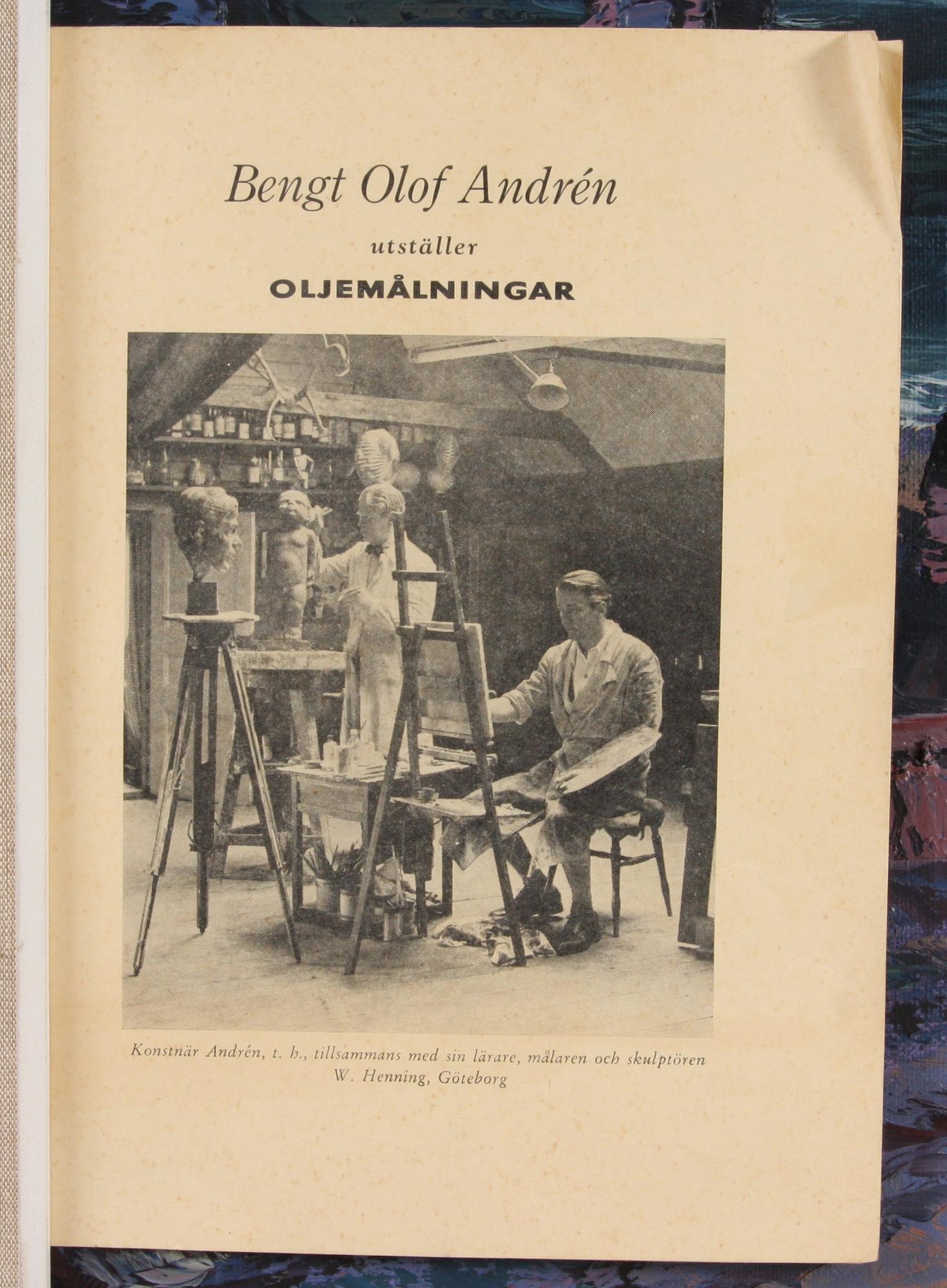 ANDRÉN, BENGT OLOF, olja på duk, sign.