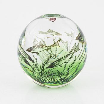 Edward Hald, vas, fiskgraal, Orrefors Gallery, 1984.