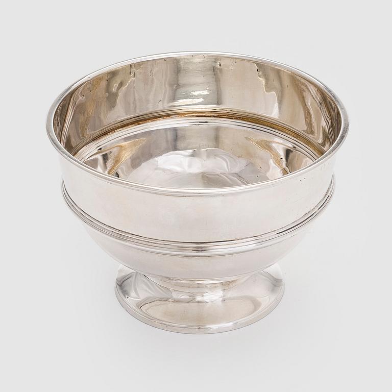 Skål på fot, sterling silver, Blow & Co London England 1905.