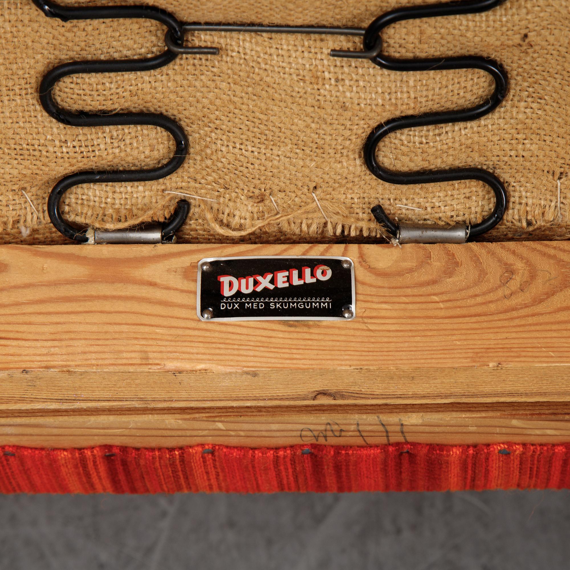 A set of three easy chairs, Duxello, Dux, 1960's.