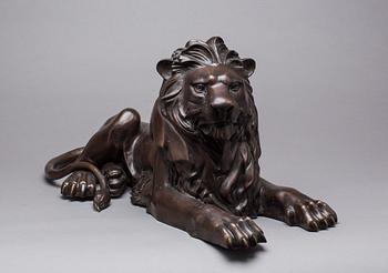 SKULPTUR/LEJON, 1900-talets slut. Orientalisk.