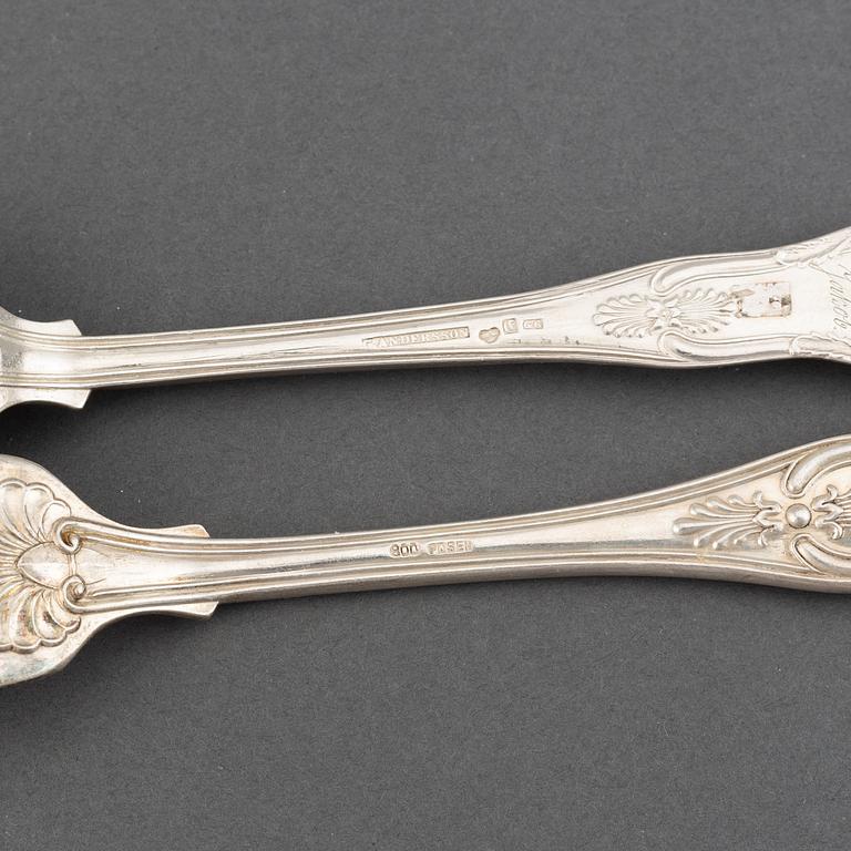 A part silver cutlery service, modell 'Engelsk Snäck' (55 pieces).