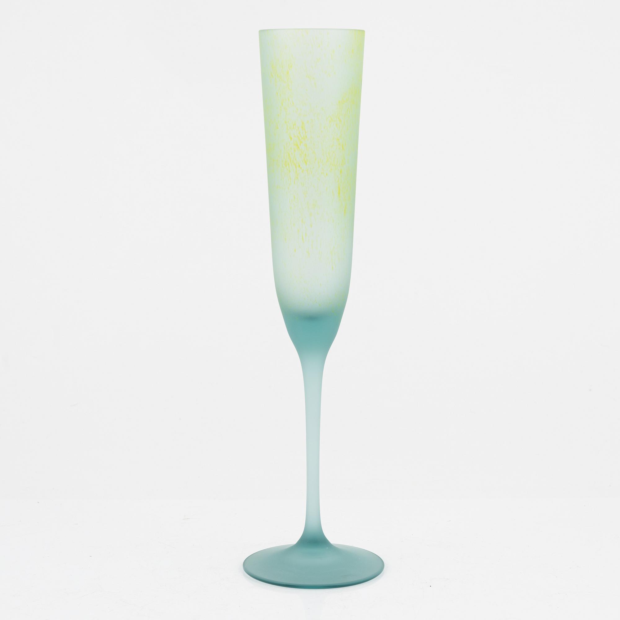 Oiva Toikka, Pokalglas, Nuutajärvi, frostat gröntonat.