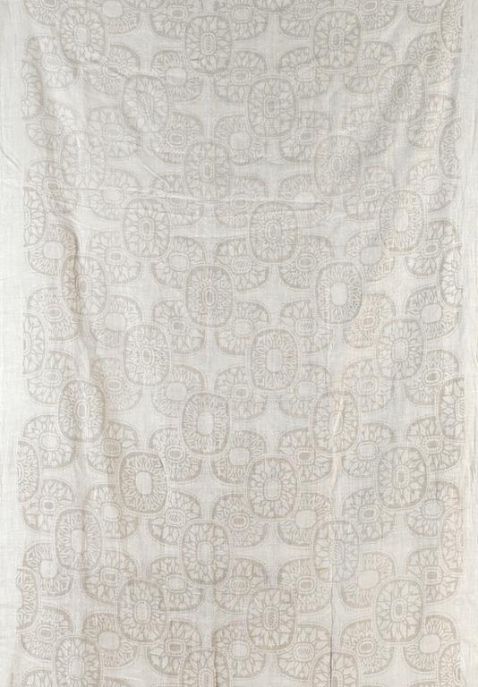 Two Carl-Axel Acking linen textiles, "Sigill 3", Nordiska Kompaniet, 1950-60's.