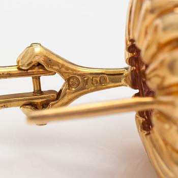 18K gold earrings "Catherine the great" with amethysts and diamonds ca. 0.40 ct in total. Ofelia Jewelry, Helsinki 1998.