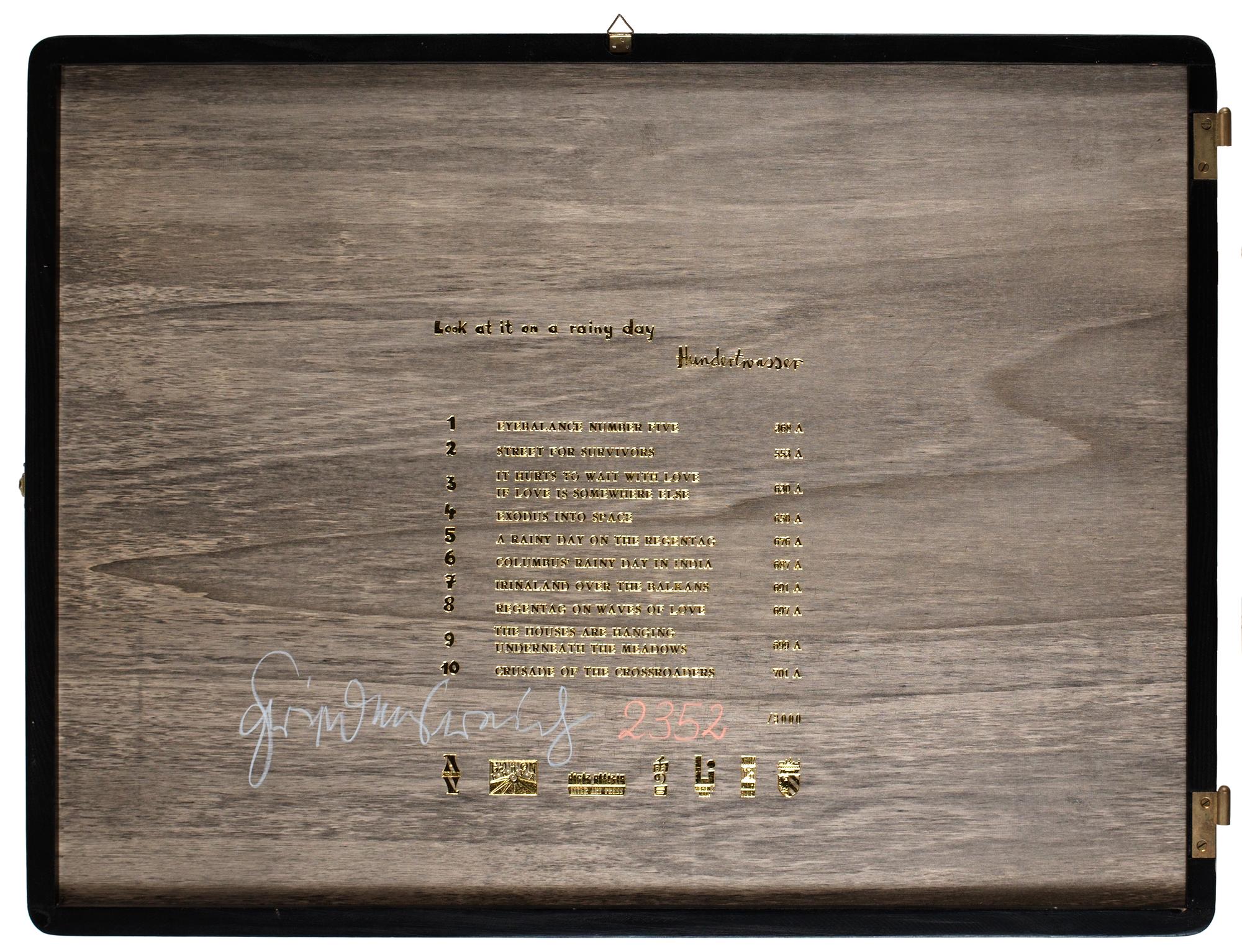 Friedensreich Hundertwasser, "Look at it on a rainy day (The Regentag Portfolio)".