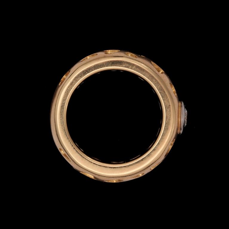 RING, 18k guld med briljantslipad diamant, ca 0.25 ct. Engelbert. Total vikt 13.6 g.