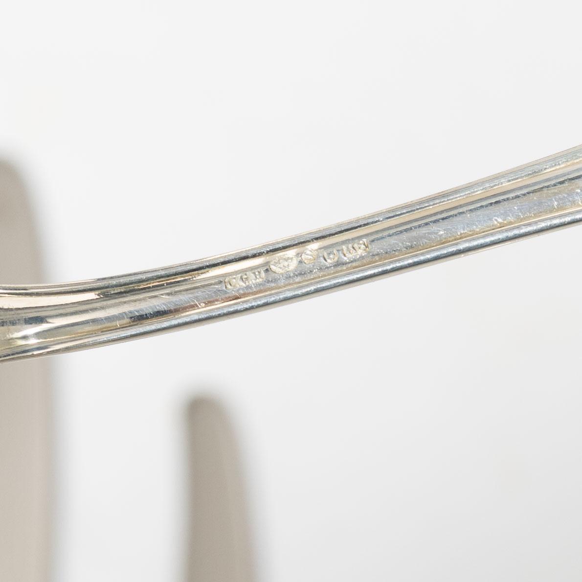 A Swedish silver cutlery, model 'Drottning Viktoria', mark of CG Hallberg, Stockholm 1936 (144 pieces).