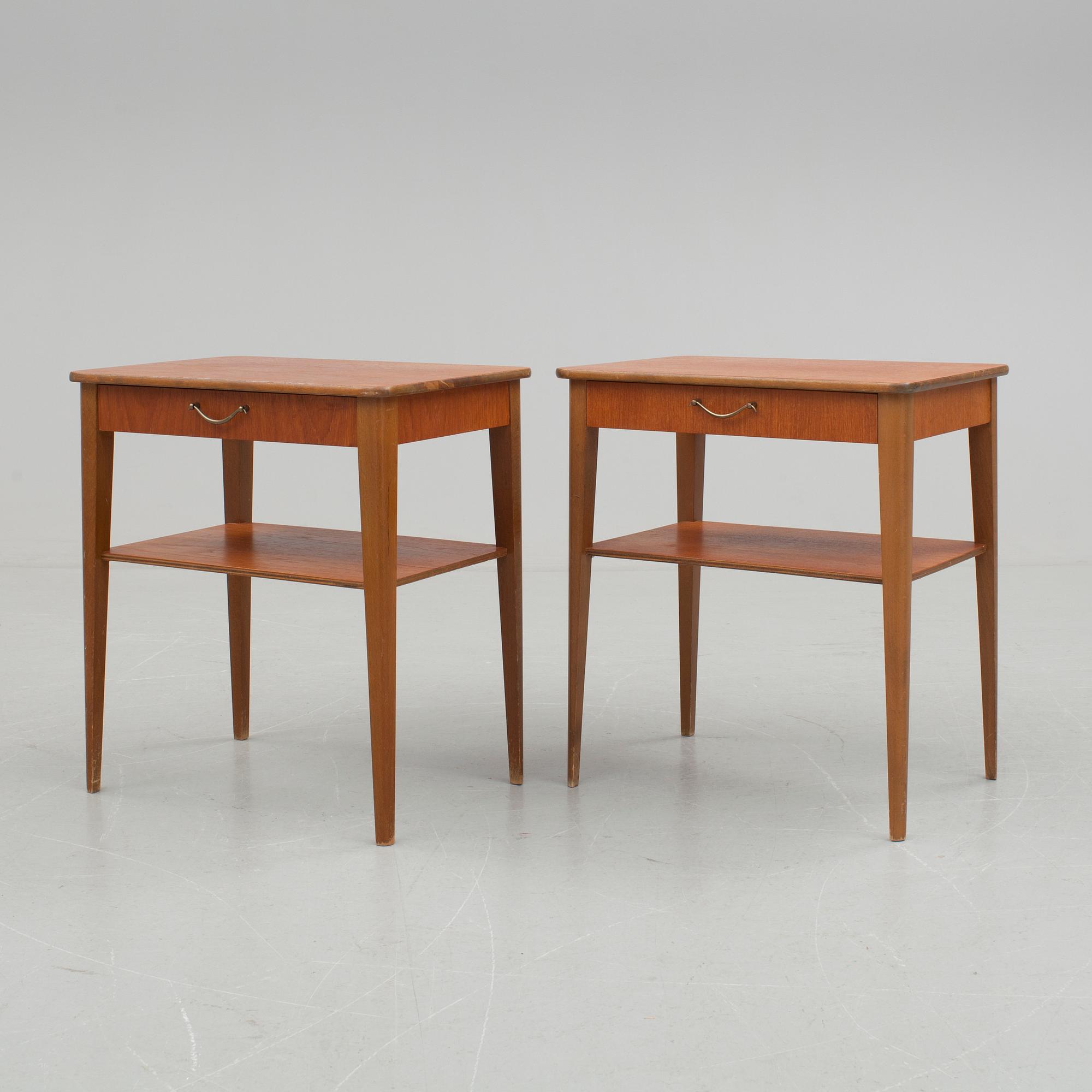 SÄNGBORD, ett par. 1960-tal.