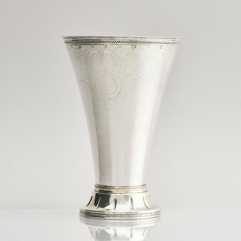 A Swedish silver beaker, mark of Simson Ryberg, Stockholm 1797.