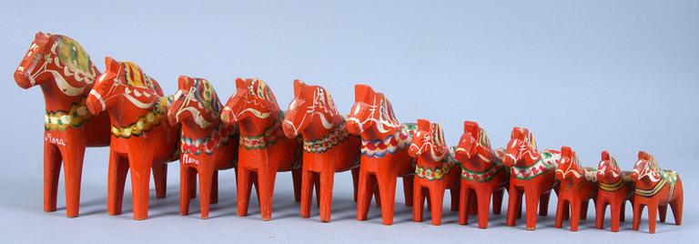 PARTI DALAHÄSTAR, 12 st, 1900-tal.