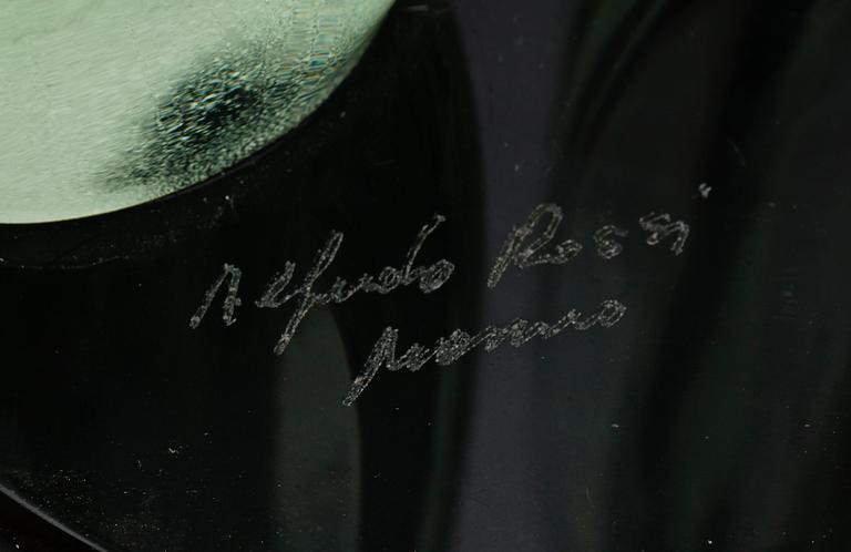 ALFREDO ROSSI, skulptur, glas, Murano. 1900-talets andra hälft.