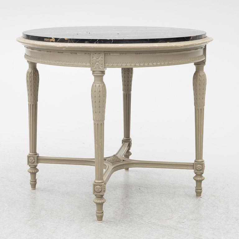 Salongsmöbel, 6 delar, gustaviansk stil, 1900-tal.
