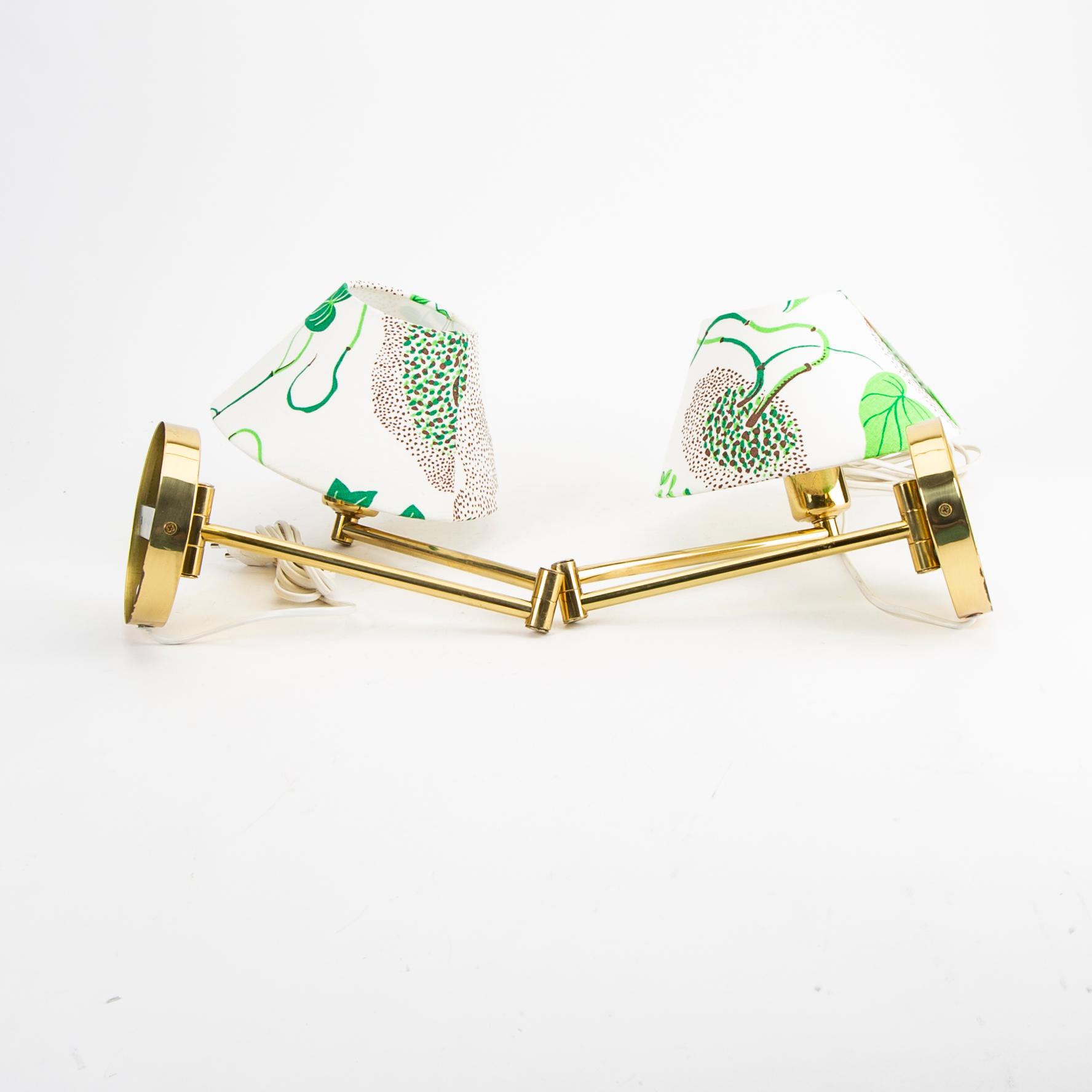 A pair of wall lamps, possibly Scan Lamps Norway, late 20th century.