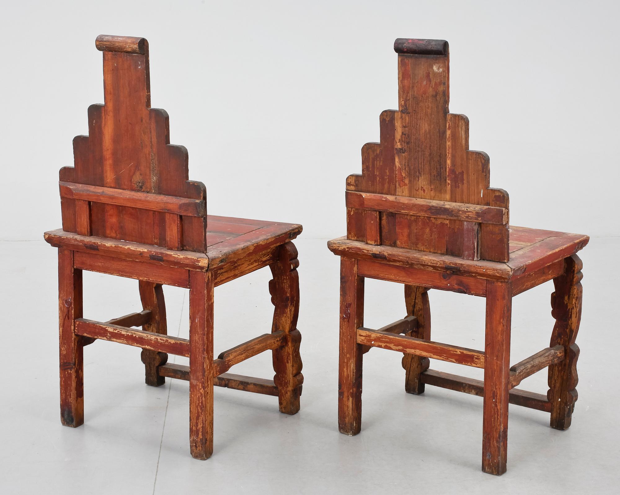STOLAR, ett par, Kina, 1800/1900-tal.