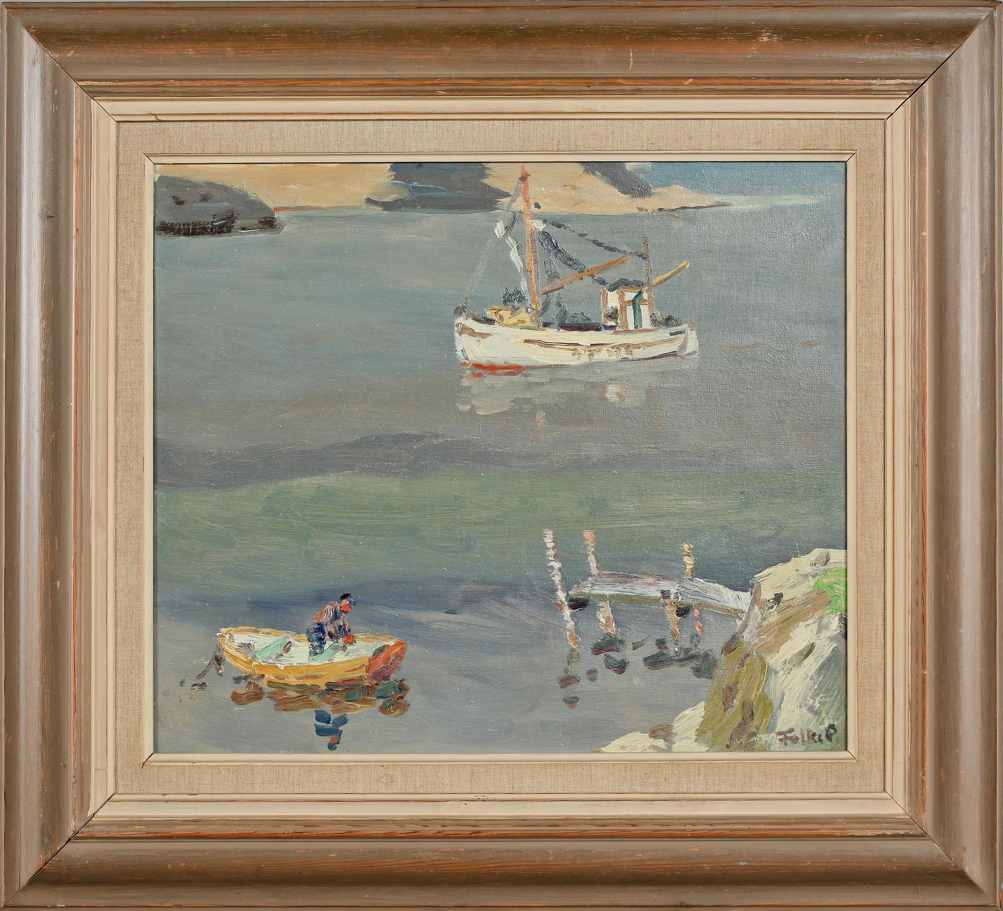 FOLKE PERSSON, olja på duk, signerad, á tergo daterad - 46.