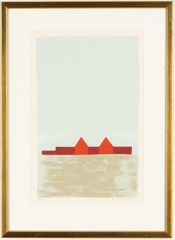 Philip von Schantz, lithograph in colours, 1992, signed PT.