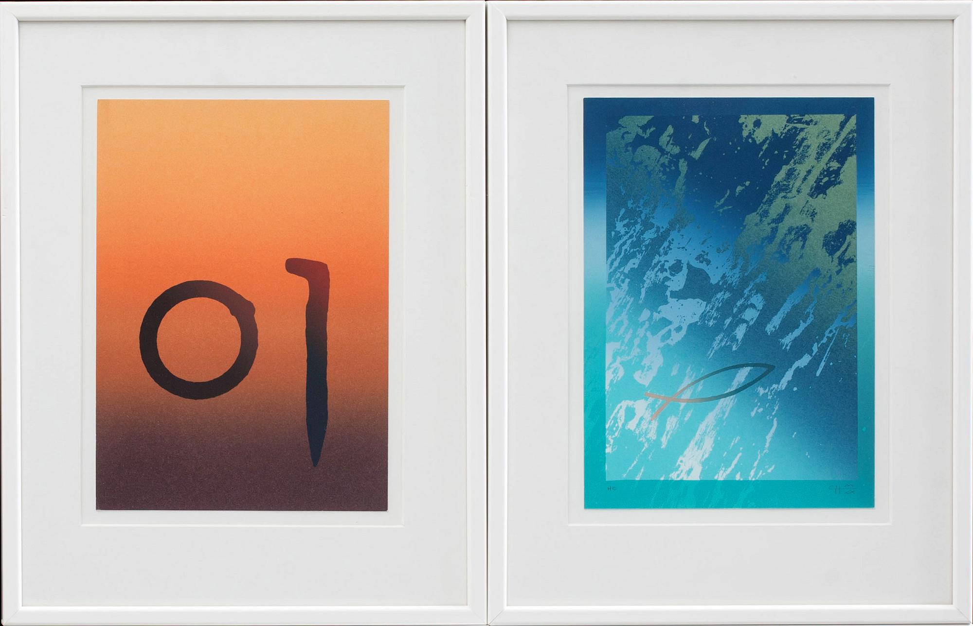 CURT HILLFON, litografier, 4 st, signerade och numrerade H.C.