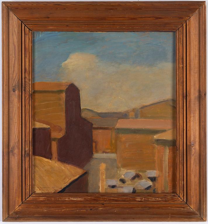 OLLE NYMAN, olja på pannå signerad och daterad 1946.