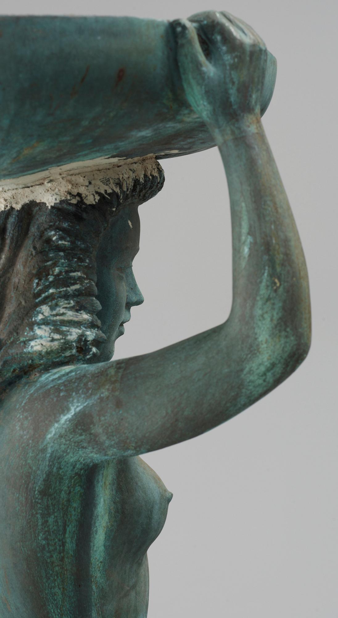 An Arvid Källström patinated bronze sculpture for a fountain.