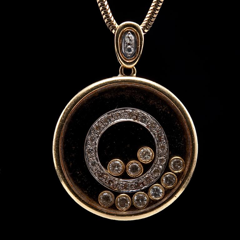 PENDANT / CHOPARD "Happy diamonds"  27 hovering diamonds c. 0.35 ct.