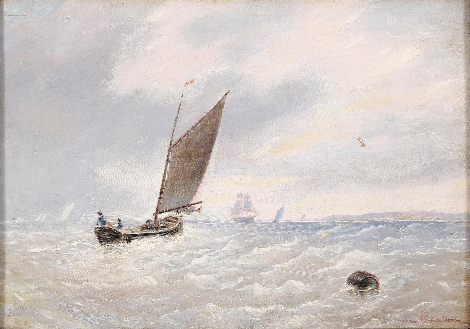 CHARLES-LOUIS VERBOECKHOVEN, oil on canvas, signed.