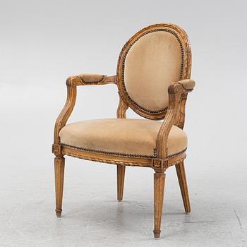 Karmstol, Louis XVI-stil, Frankrike, 1800-talets första hälft.