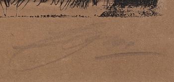 Anders Zorn, a signed etching from 1910.