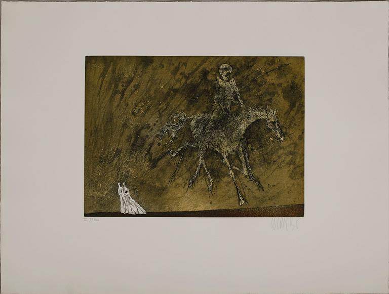 LARS BO, 5 st, färgetsningar, sign och numr 29/40.