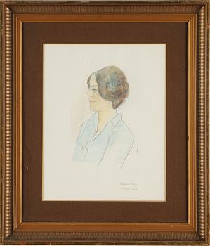 Einar Jolin, akvarell, signerad och daterad augusti 1976.