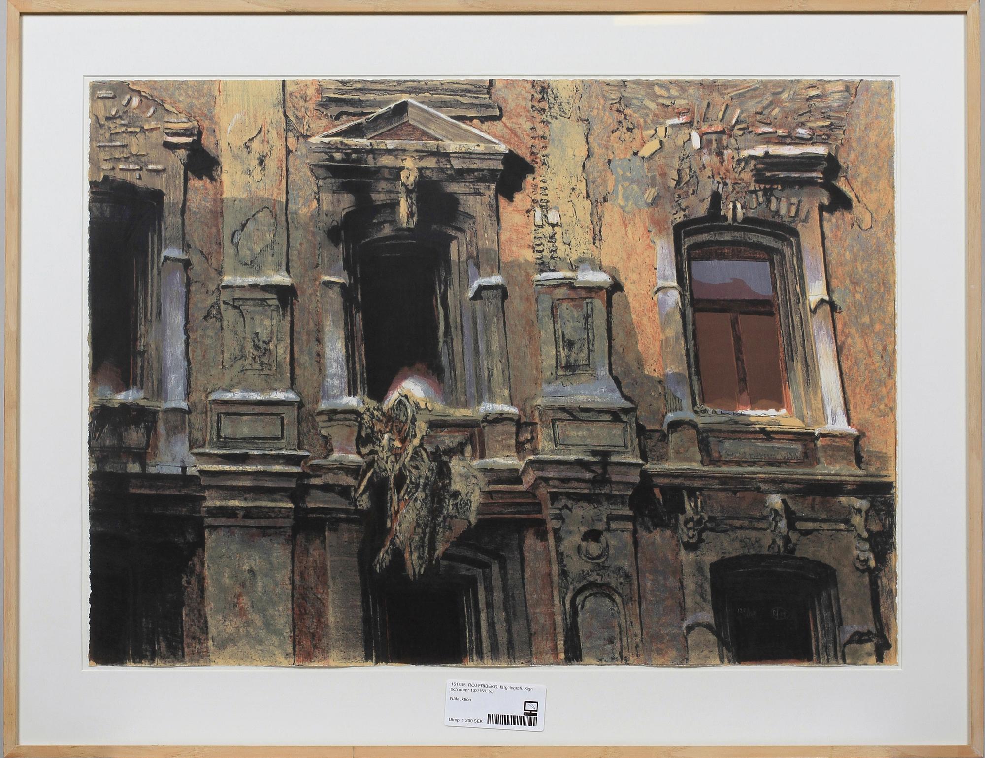 ROJ FRIBERG, färglitografi. Sign och numr 132/150.