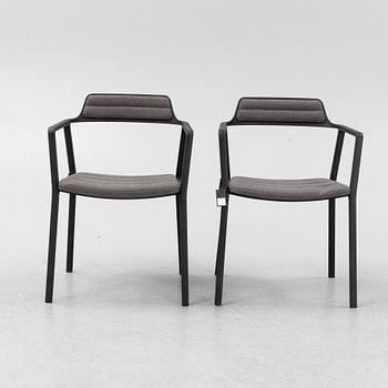 A pair of model 451 steel armchairs from Vipp.