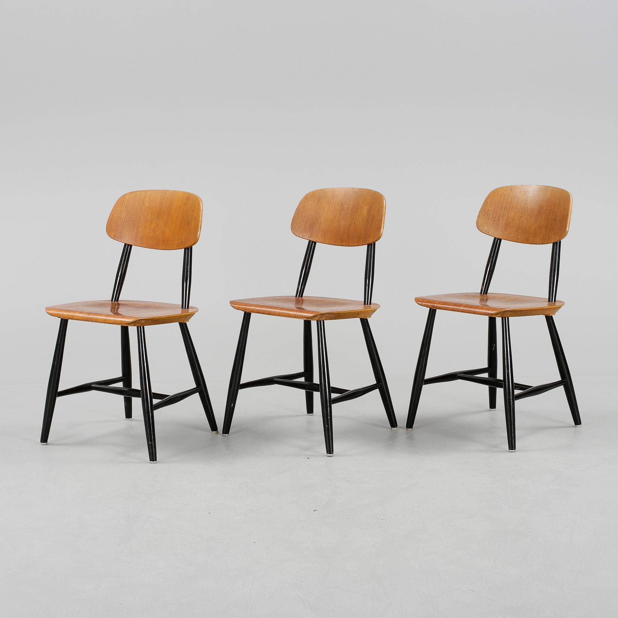STOLAR, 3 stycken, 1950/60-tal.