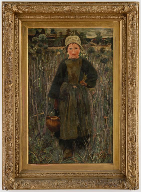 OKÄND KONSTNÄR, olja på duk, otydligt signerad och daterad 1914.