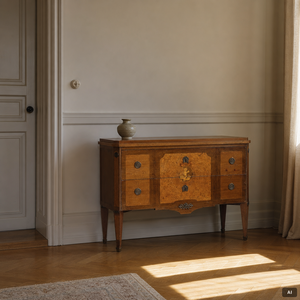 Byrå, gustaviansk stil, 1800-tal.