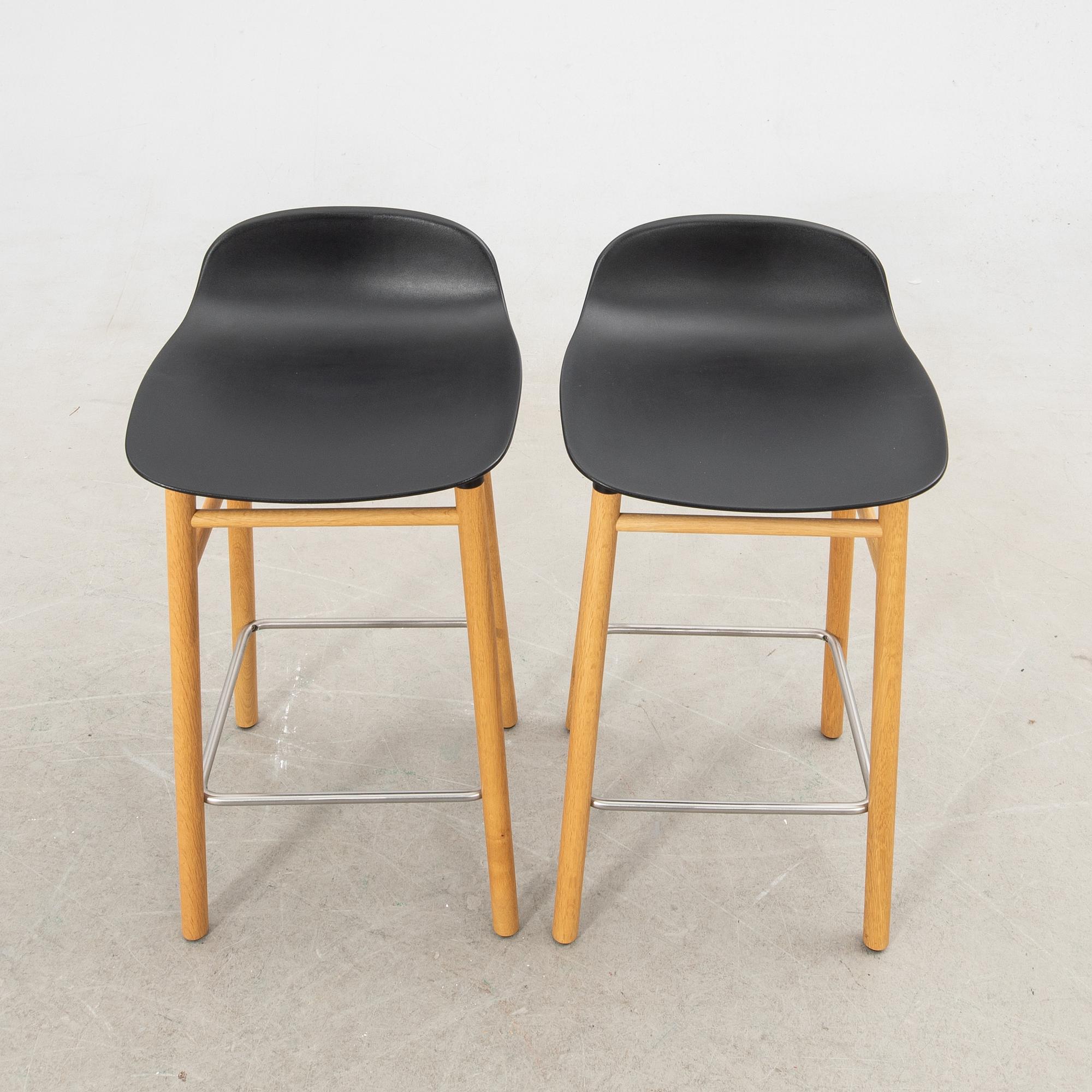 Simon Legald, bar stools a pair, Normann Copenhagen contemporary.