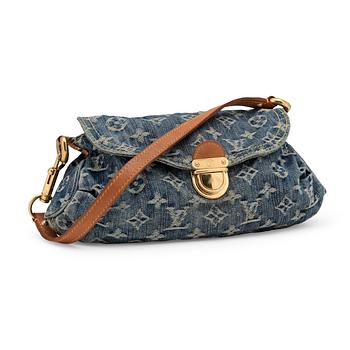 611. LOUIS VUITTON, a Monogram Denim "Mini Pleaty" handbag.