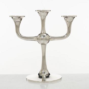 Candelabrum, silver, Karl J Ottesen, Norway, late 20th century.
