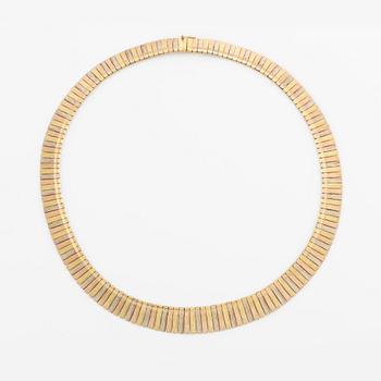 Necklace, 18K gold, tricolor gold, Italy.