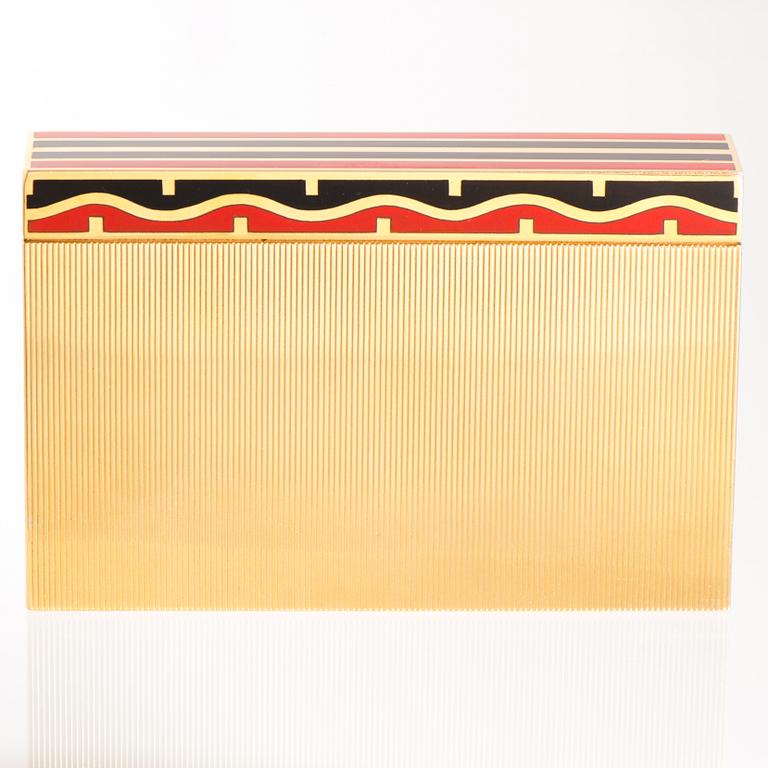 A VAN CLEEF & ARPELS CASE, 18K gold, enamel, c. 1930s.